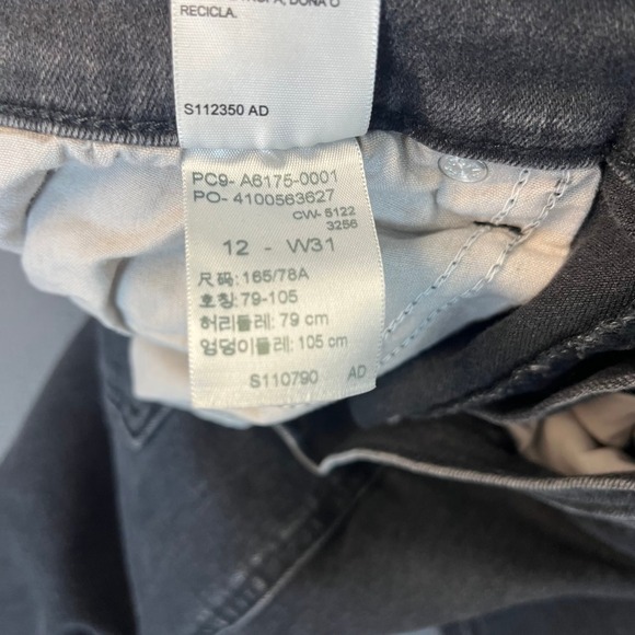 Signature by Levi Strauss Heritage High Rise Flare Jeans Black Size 12 W31 A6175 - Picture 5 of 11